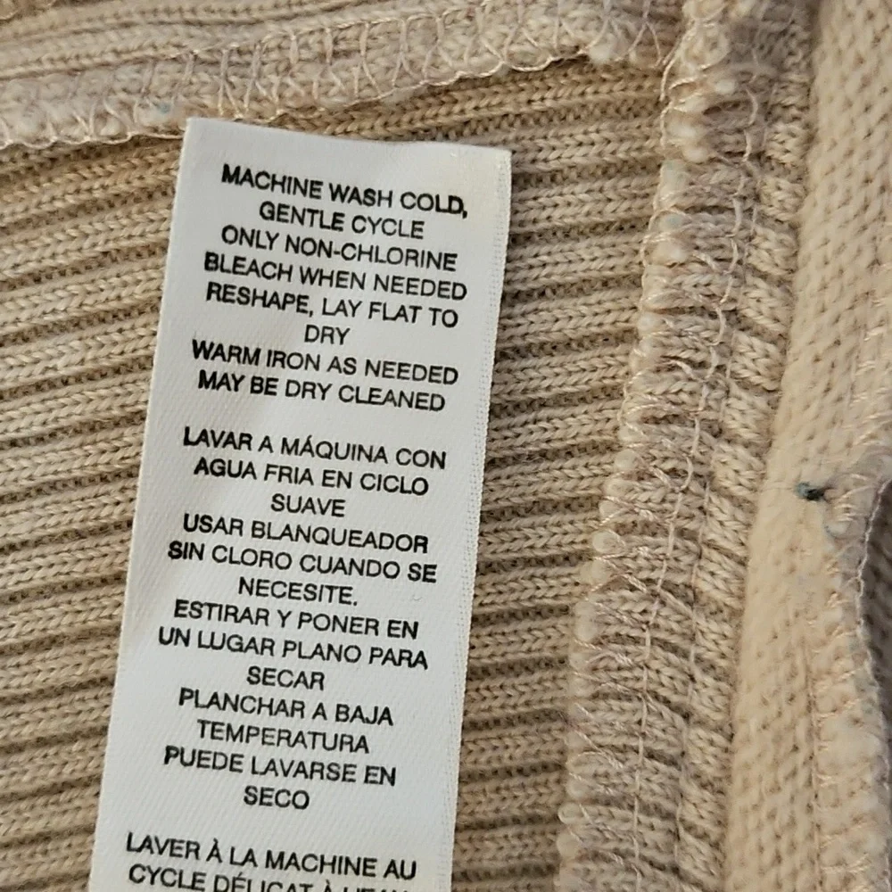 Chic Beige Cardigan with Button Accents - Picture 9 of 12
